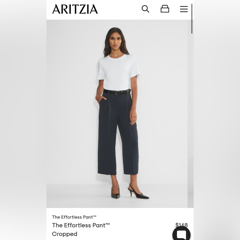 Aritzia Wilfred The Effortless Pant Cropped - Crepe